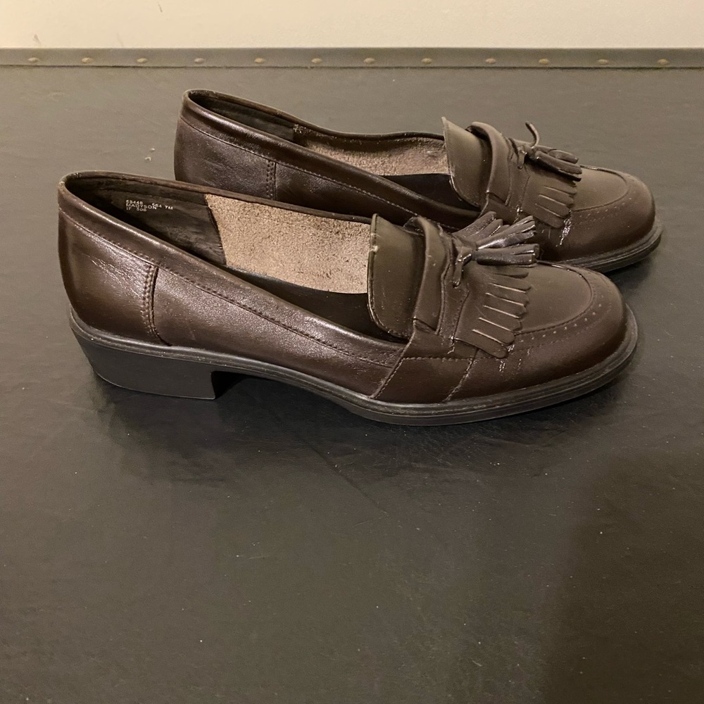 Classic Elements Brown Leather Upper Loafers With… - image 8